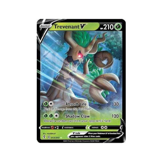 Trevenant-V 13/203 in Portuguese Evolving Skies Pokémon TCG