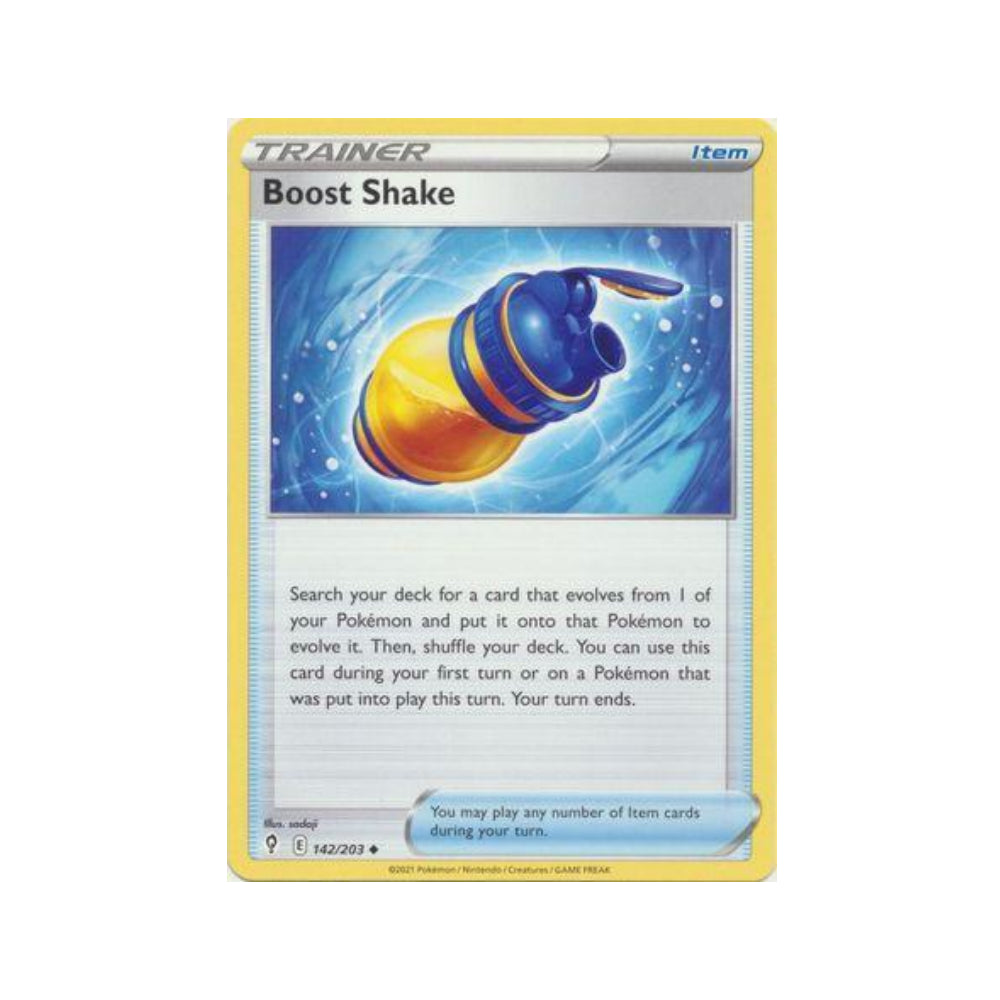 Boost Shake 142/203 in Portuguese Evolving Skies Pokémon TCG