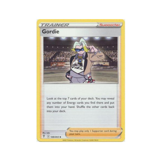 Gordie 149/203 in Portuguese Evolving Skies Pokémon TCG