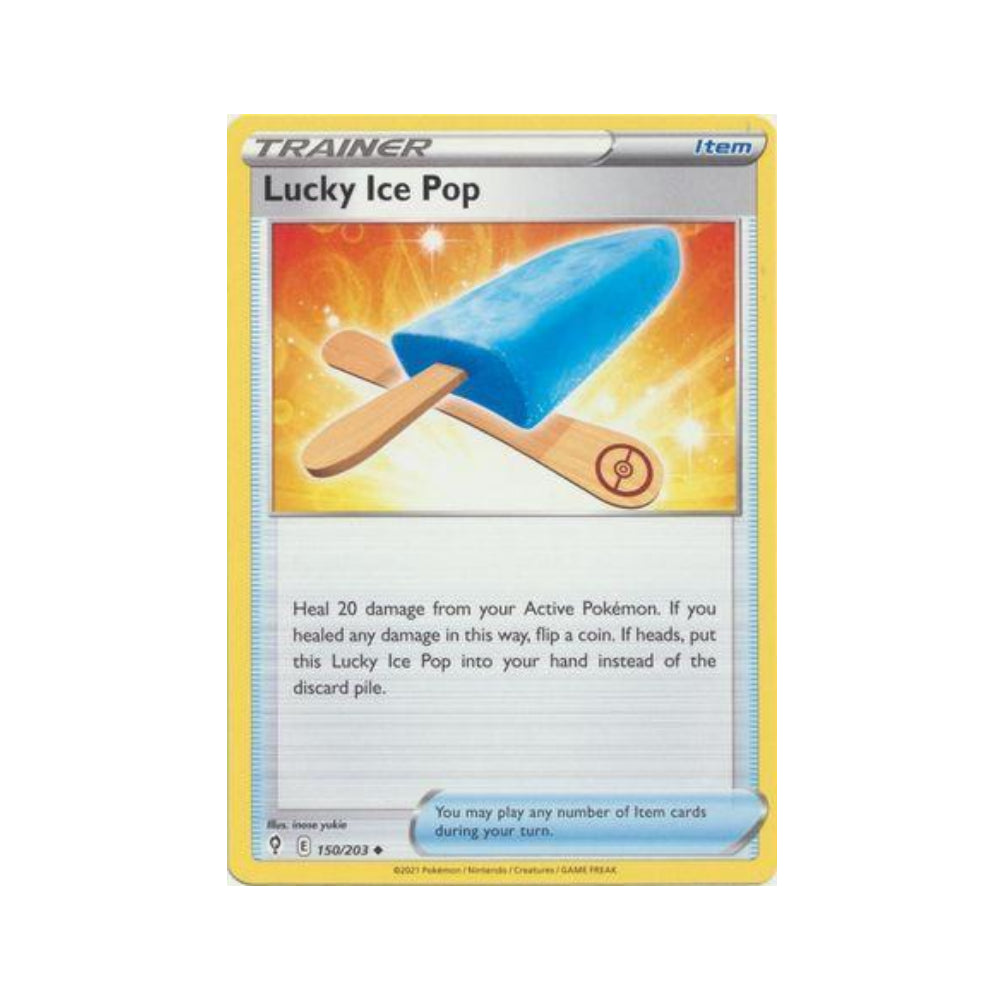 Lucky Ice Pop 150/203 in Portuguese Evolving Skies Pokémon TCG