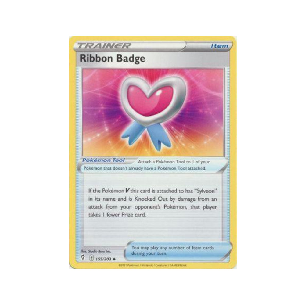 Ribbon Badge 155/203 in Portuguese Evolving Skies Pokémon TCG