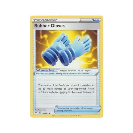 Rubber Gloves 156/203 in Portuguese Evolving Skies Pokémon TCG