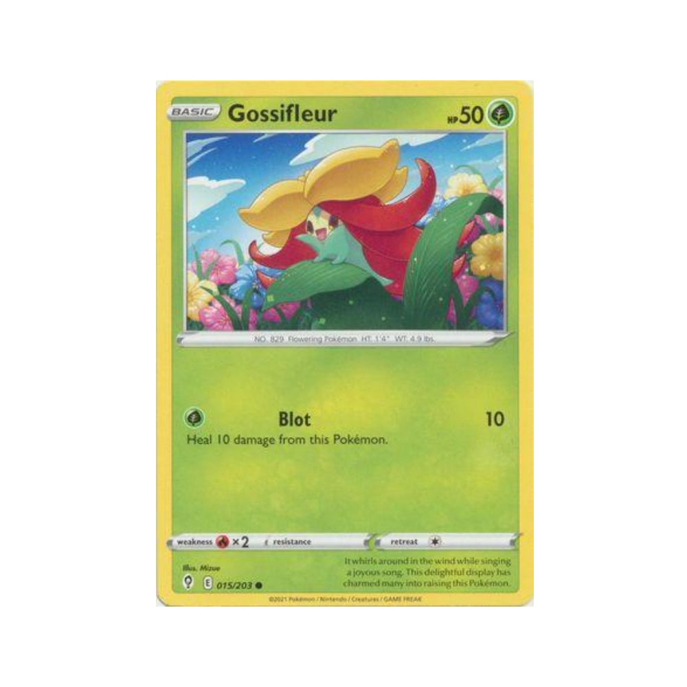 Gossifleur 15/203 in Portuguese Evolving Skies Pokémon TCG