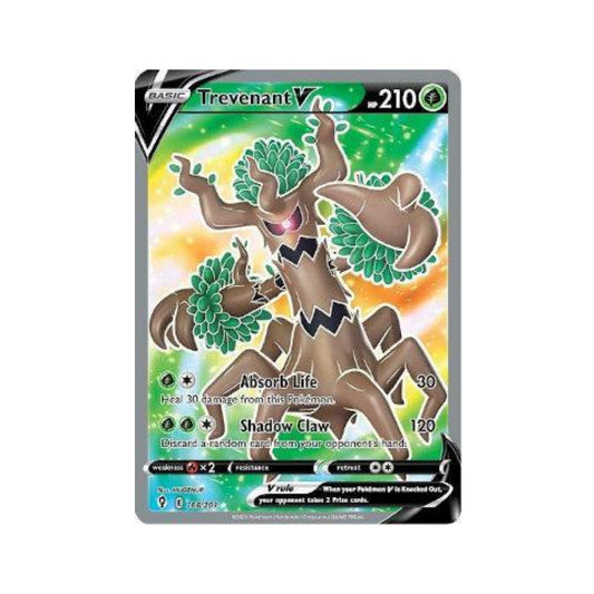 Trevenant-V 168/203 in Portuguese Evolving Skies Pokémon TCG