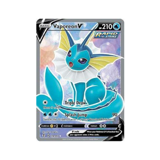 Vaporeon-V 172/203 in Portuguese Evolving Skies Pokémon TCG