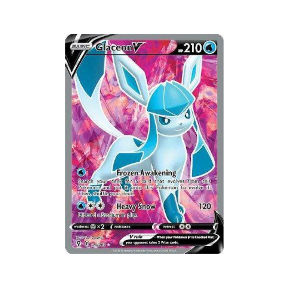 Glaceon-V 174/203 in Portuguese Evolving Skies Pokémon TCG