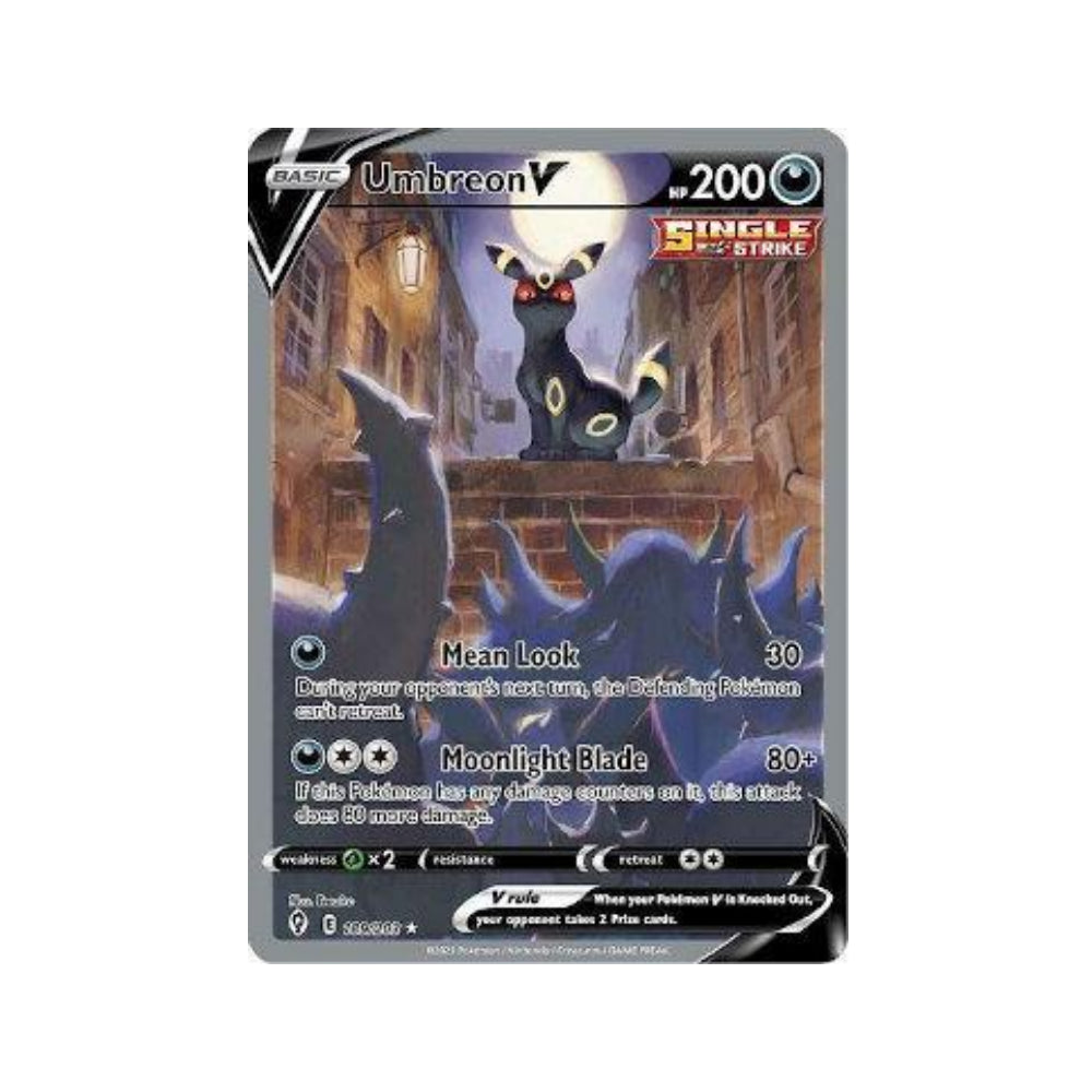 Umbreon-V 189/203 in Portuguese Evolving Skies Pokémon TCG