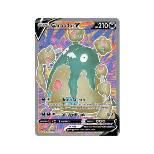 Garbodor-V 190/203 in Portuguese Evolving Skies Pokémon TCG