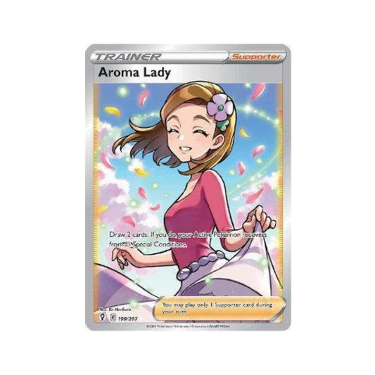 Aroma Lady 199/203 in Portuguese Evolving Skies Pokémon TCG