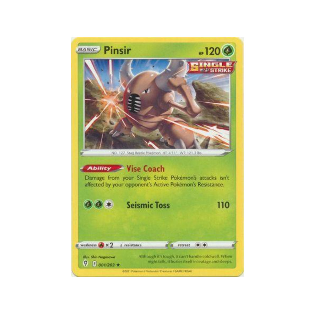 Pinsir 1/203 in Portuguese Evolving Skies Pokémon TCG