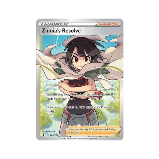 Zinnia's Resolve 203/203 in Portuguese Evolving Skies Pokémon TCG