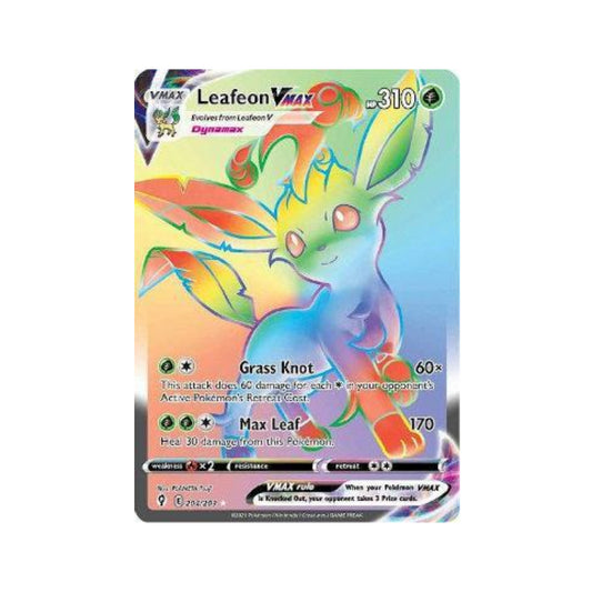 Leafeon-VMAX 204/203 in Portuguese Evolving Skies Pokémon TCG