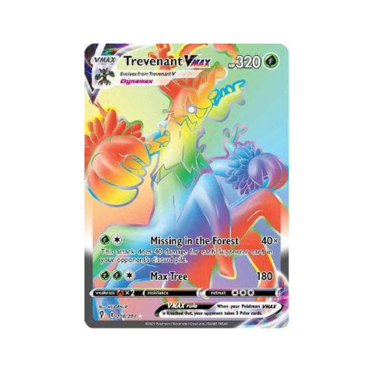 Trevenant-VMAX 206/203 in Portuguese Evolving Skies Pokémon TCG