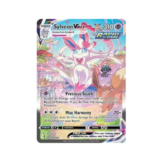 Sylveon-VMAX 212/203 in Portuguese Evolving Skies Pokémon TCG