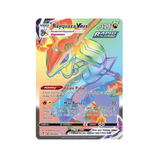 Rayquaza-VMAX 217/203 in Portuguese Evolving Skies Pokémon TCG