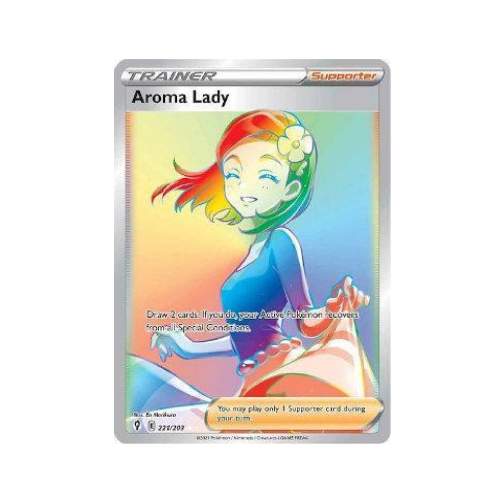 Aroma Lady 221/203 in Portuguese Evolving Skies Pokémon TCG