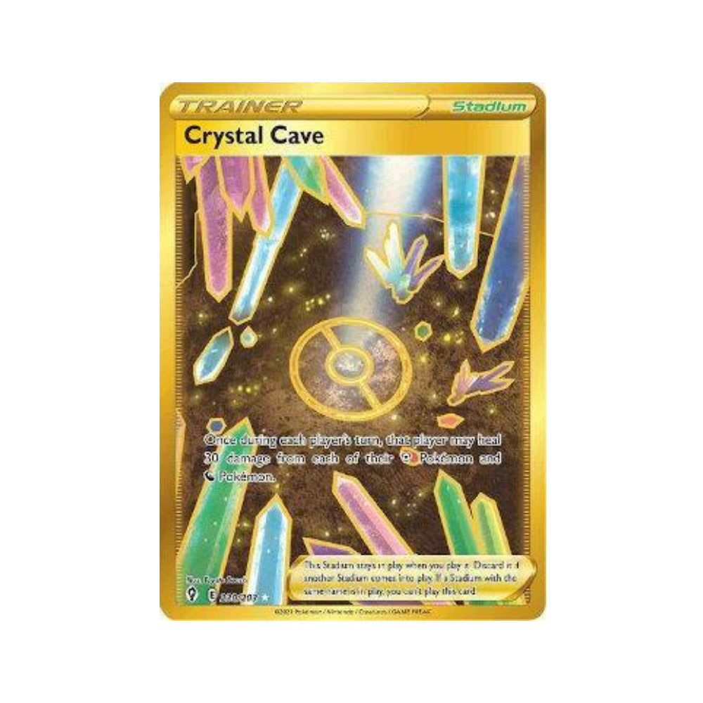 Crystal Cave 230/203 in Portuguese Evolving Skies Pokémon TCG