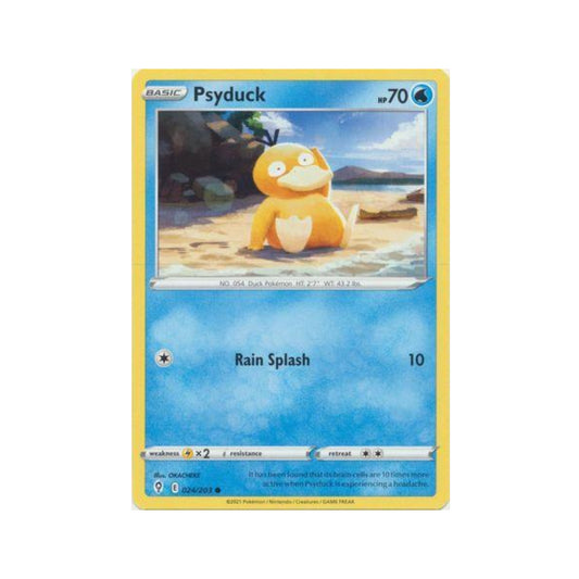 Psyduck 24/203 in Portuguese Evolving Skies Pokémon TCG