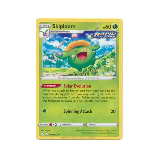 Skiploom 3/203 in Portuguese Evolving Skies Pokémon TCG