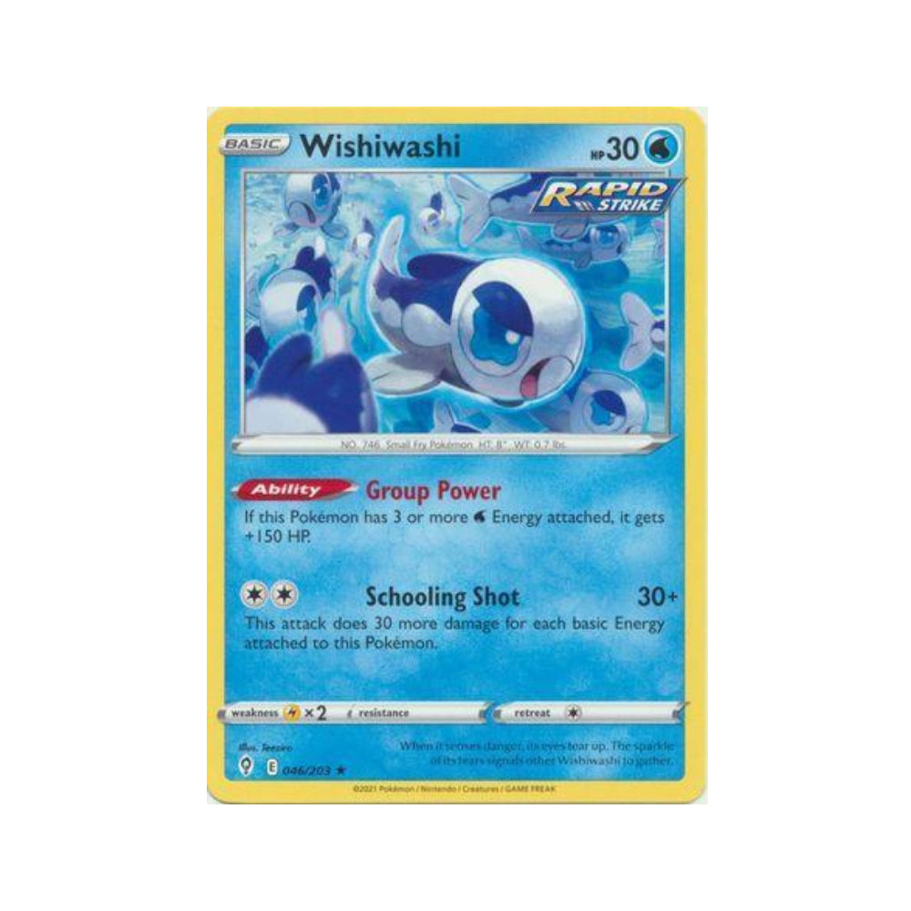 Wishiwashi 46/203 in Portuguese Evolving Skies Pokémon TCG