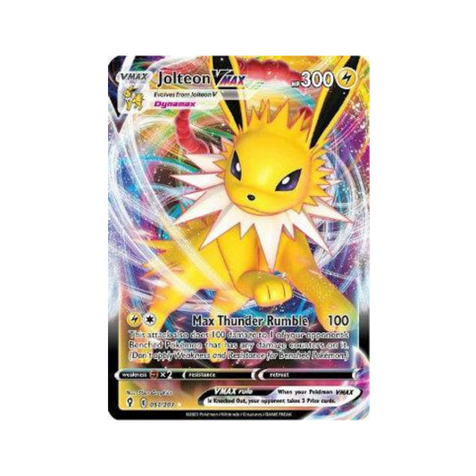 Jolteon-VMAX 51/203 in Portuguese Evolving Skies Pokémon TCG