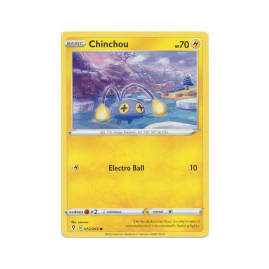 Chinchou 52/203 in Portuguese Evolving Skies Pokémon TCG