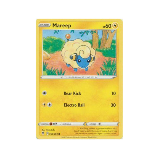 Mareep 54/203 in Portuguese Evolving Skies Pokémon TCG