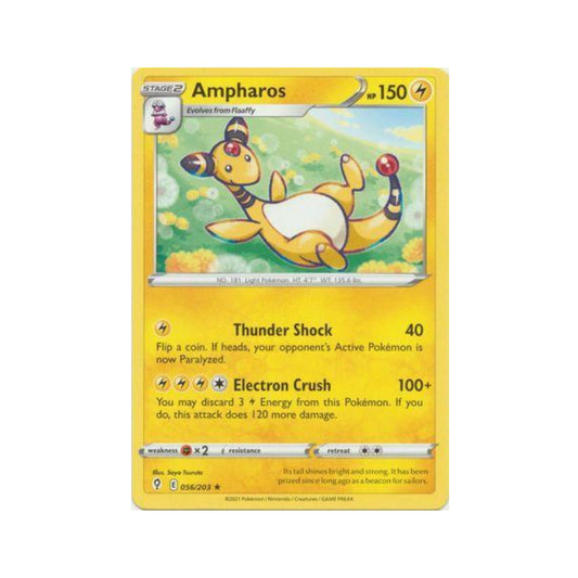 Ampharos 56/203 in Portuguese Evolving Skies Pokémon TCG