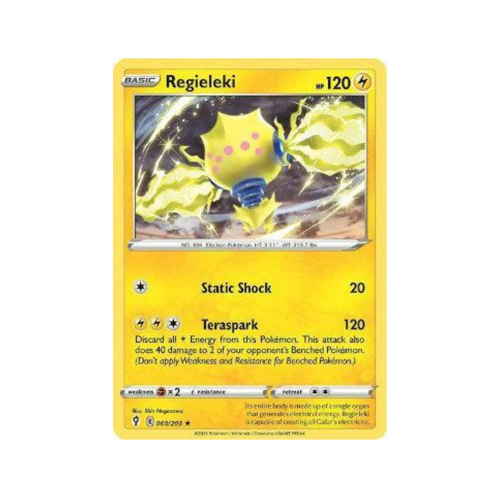 Regieleki 60/203 in Portuguese Evolving Skies Pokémon TCG