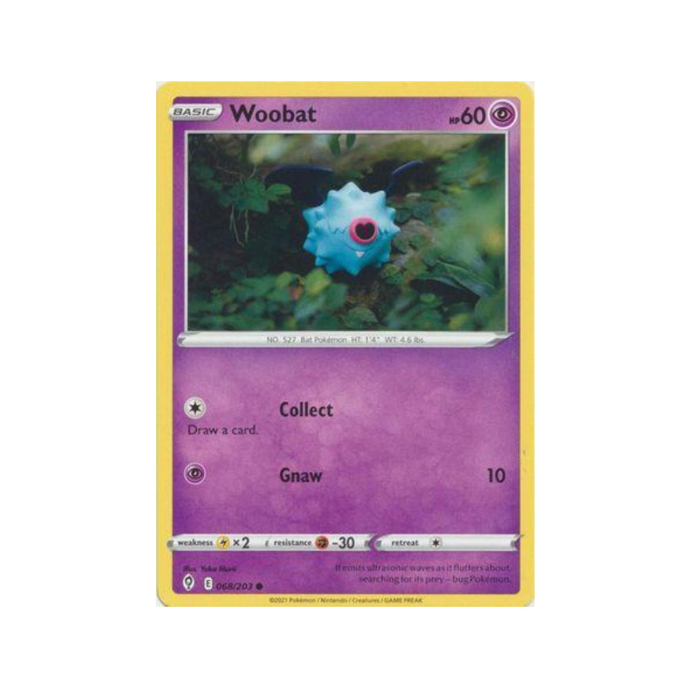 Woobat 68/203 in Portuguese Evolving Skies Pokémon TCG