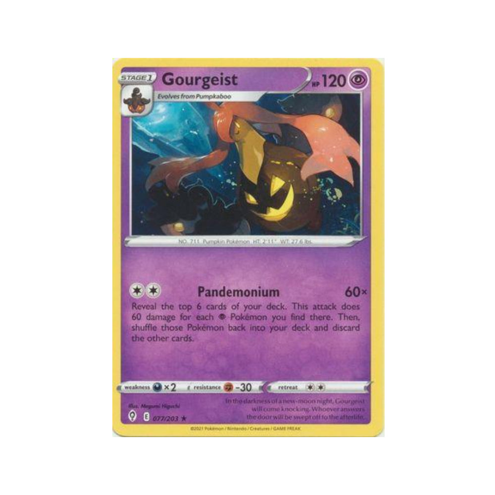 Gourgeist 77/203 in Portuguese Evolving Skies Pokémon TCG