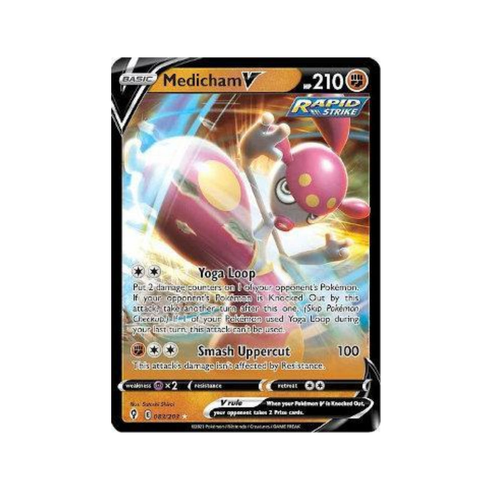 Medicham-V 83/203 in Portuguese Evolving Skies Pokémon TCG