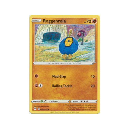 Roggenrola 86/203 in Portuguese Evolving Skies Pokémon TCG