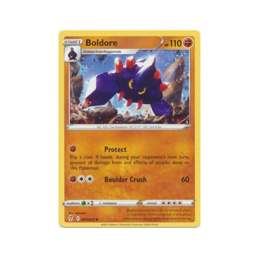 Boldore 87/203 in Portuguese Evolving Skies Pokémon TCG