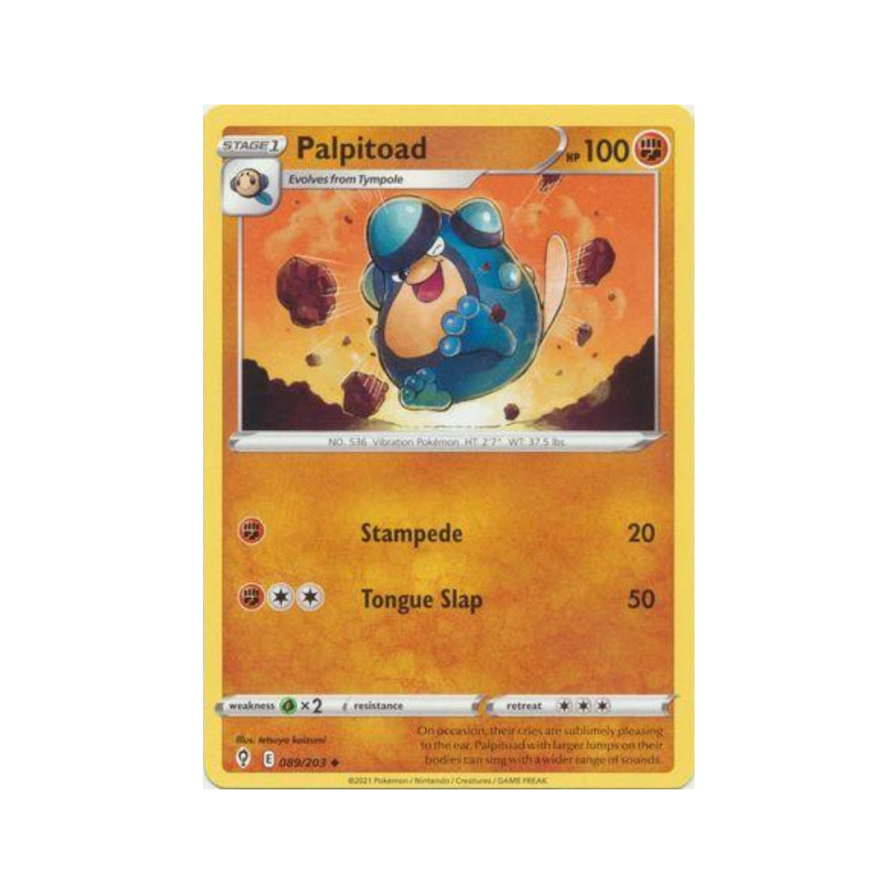 Palpitoad 89/203 in Portuguese Evolving Skies Pokémon TCG