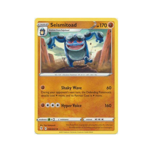 Seismitoad 90/203 in Portuguese Evolving Skies Pokémon TCG