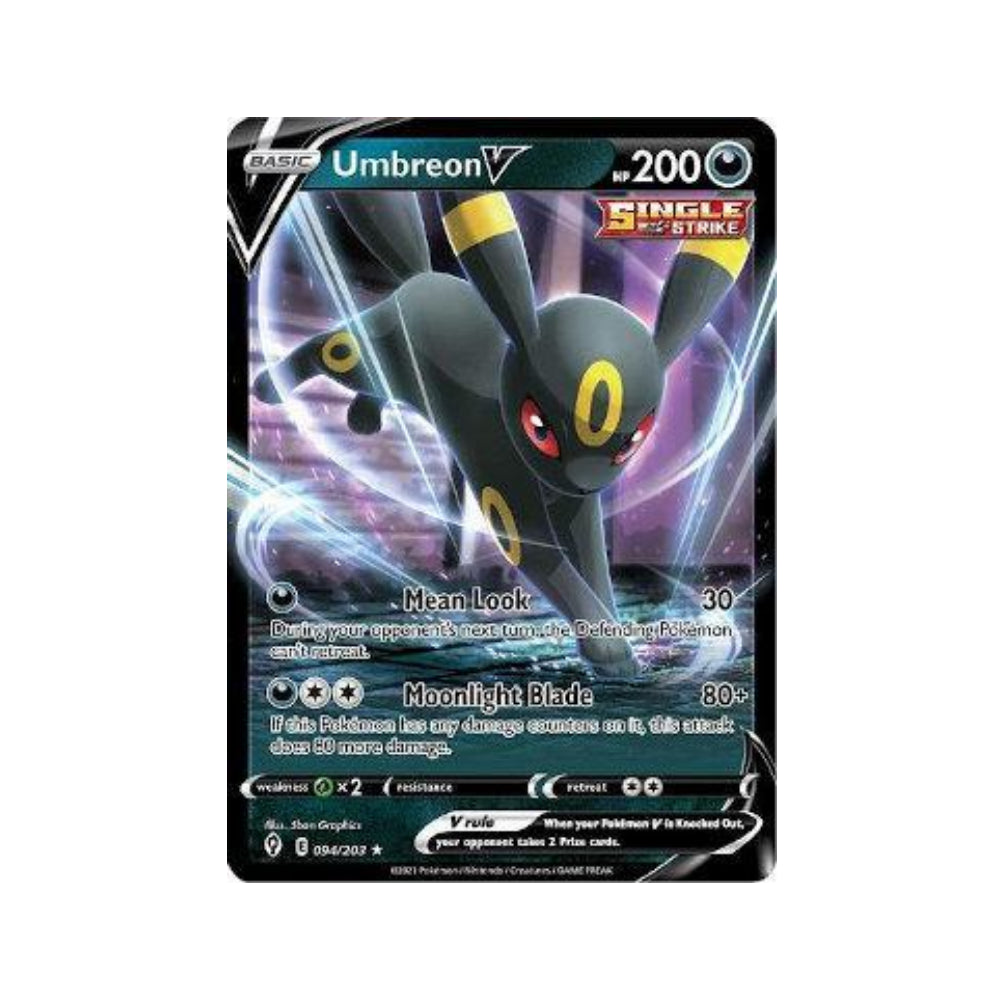 Umbreon-V 94/203 in Portuguese Evolving Skies Pokémon TCG