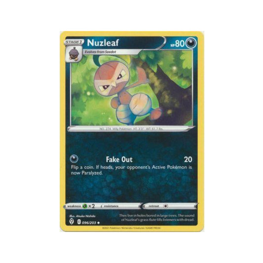 Nuzleaf 96/203 in Portuguese Evolving Skies Pokémon TCG