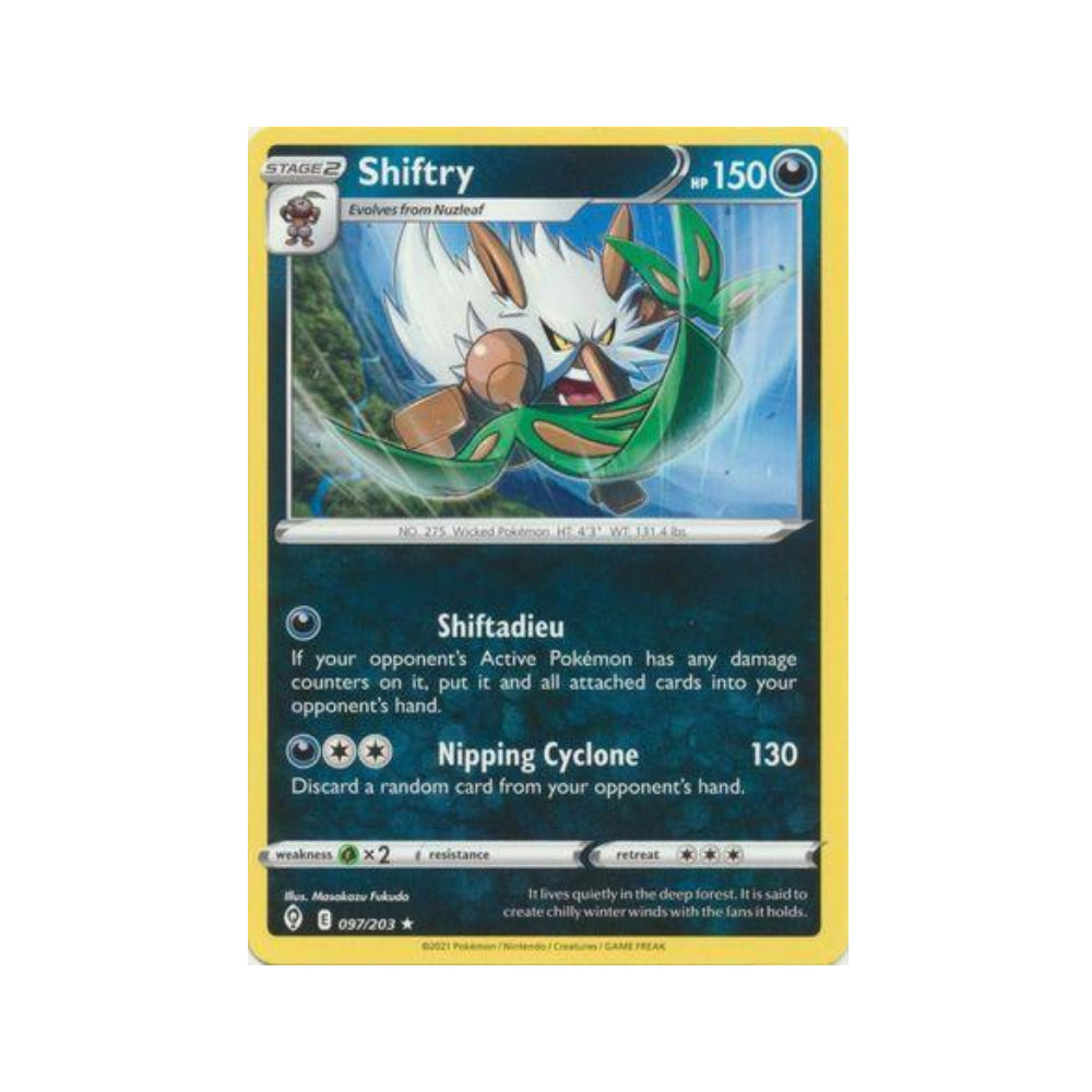 Shiftry 97/203 in Portuguese Evolving Skies Pokémon TCG