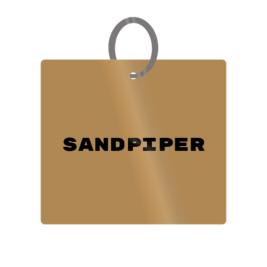 Keychain Engraved with Sandpiper MDF 4cm x 4cm x 3mm