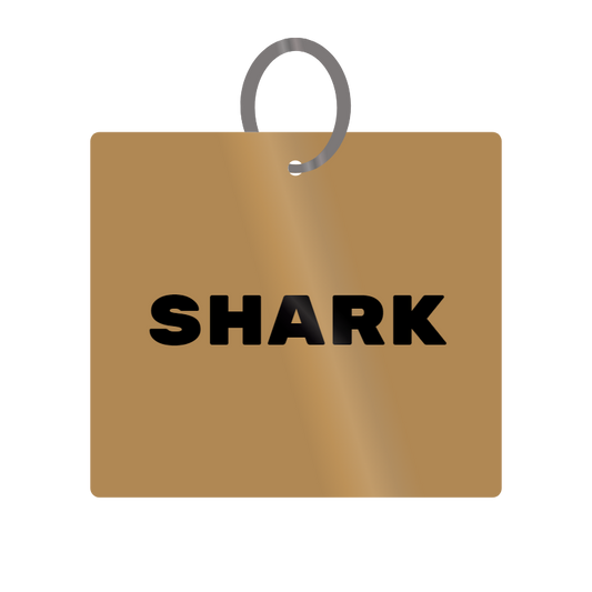 Keychain Engraved with Shark MDF 4cm x 4cm x 3mm