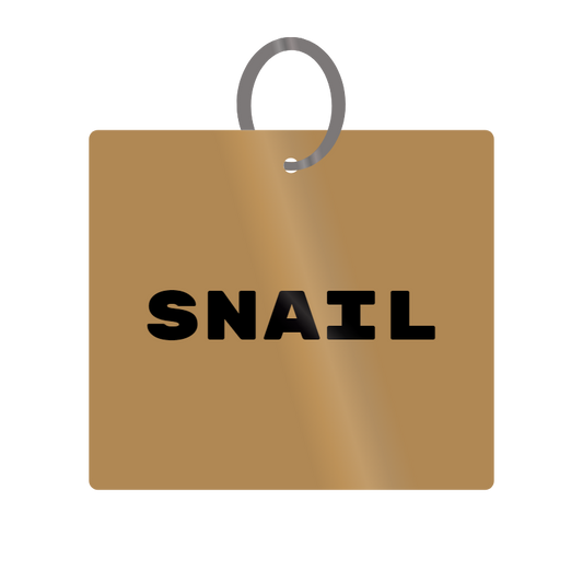 Keychain Engraved with Snail MDF 4cm x 4cm x 3mm