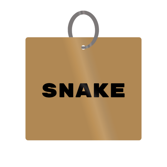 Keychain Engraved with Snake MDF 4cm x 4cm x 3mm