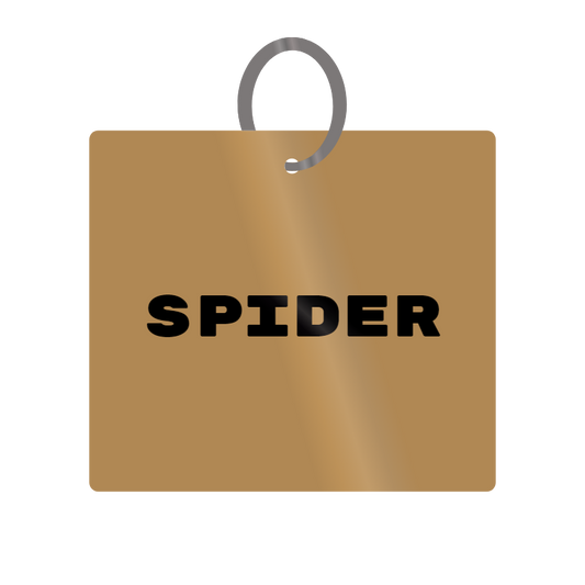 Keychain Engraved with Spider MDF 4cm x 4cm x 3mm