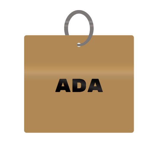 Ada Engraved on Keychain in MDF 4cm x 4cm x 3mm