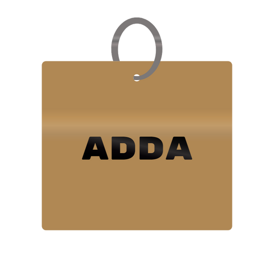 Adda Engraved on Keychain in MDF 4cm x 4cm x 3mm