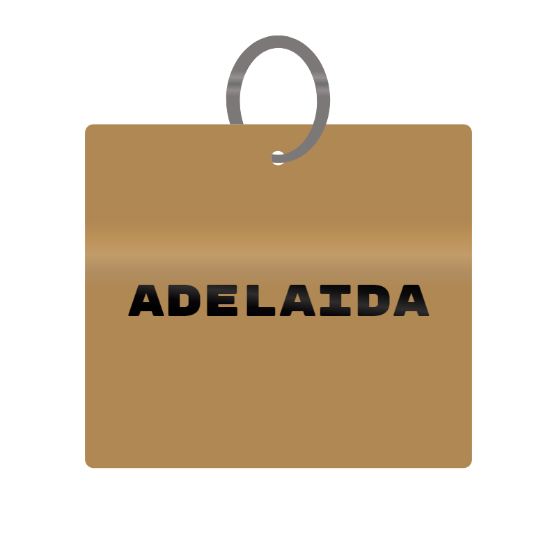 Adelaida Engraved on Keychain in MDF 4cm x 4cm x 3mm