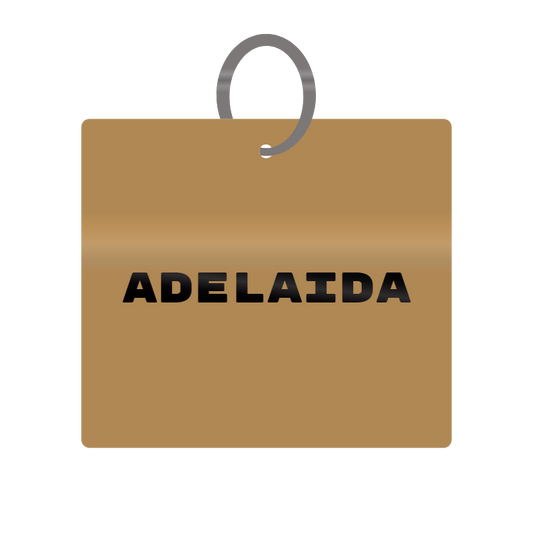 Adelaida Engraved on Keychain in MDF 4cm x 4cm x 3mm