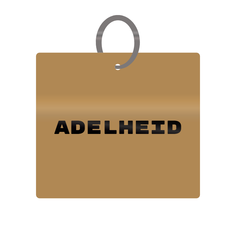 Adelheid Engraved on Keychain in MDF 4cm x 4cm x 3mm