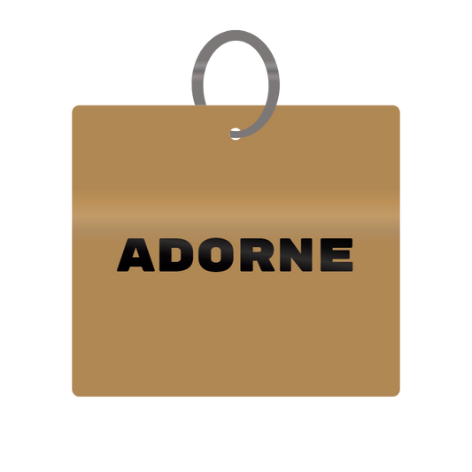 Adorne Engraved on Keychain in MDF 4cm x 4cm x 3mm